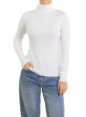 Maglia collo alto tinta unita 